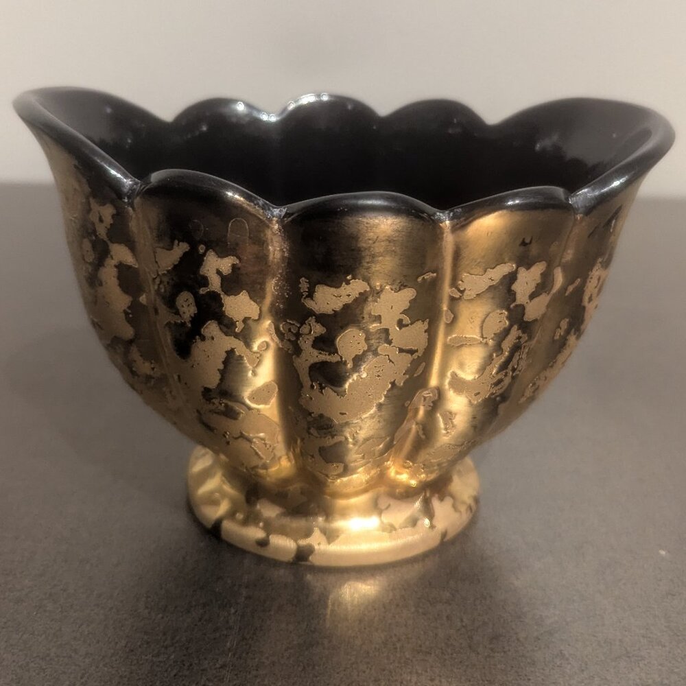 Vintage 24 Karate Gold Plated Planter Multi-Use Dish Decor